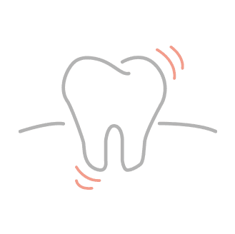 歯がぐらつくイラスト